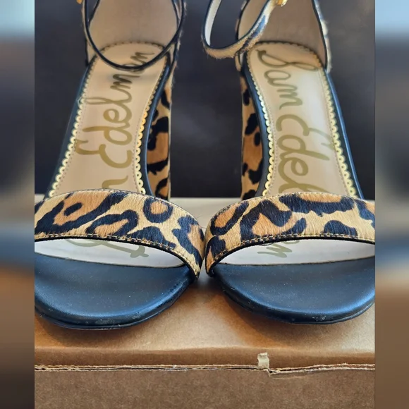 Sam Edelman Women's Yaro Animal-Print High-Heel Sandals Size 8.5 - Picture 3 of 8